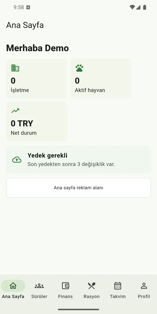 SürüCep ana ekranı