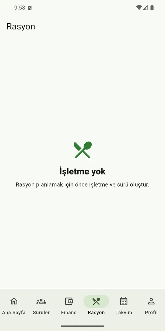 Rasyon iş akışı
